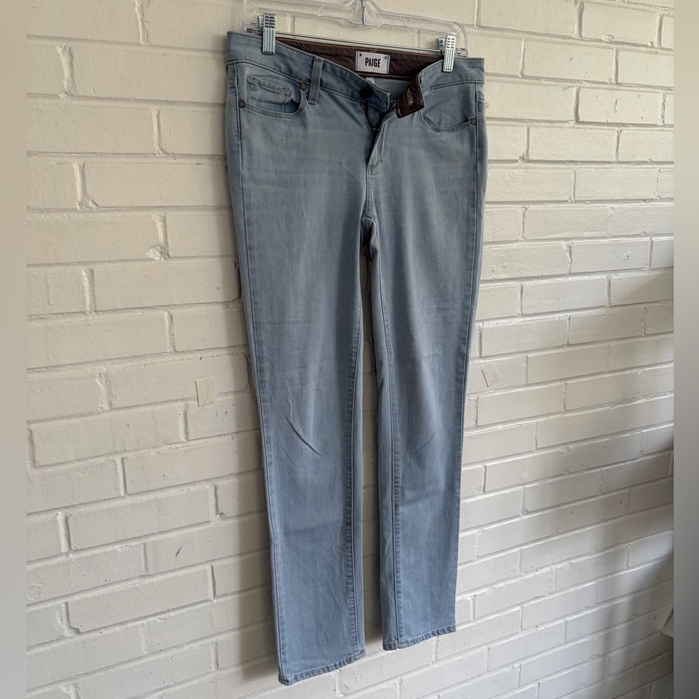 PAIGE Skyline Ankle Peg Skinny Jeans in Light Blue - Non-Distressed, SZ 27 EUC - Picture 3 of 8